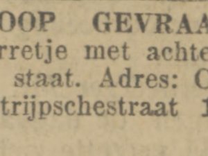 Bron: Prov. Noordbr. en 's-Bossche Crt, 1 aug. 1921