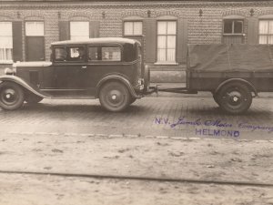 Chevrolet met Jumbo aanhanger (bron: archief Lambert van der Meulen)