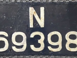 Nummerplaat (collectie Tjeerd van Oene)