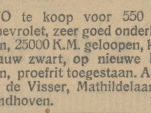 Bron: Eindhovensch Dagblad, 21 mei 1931