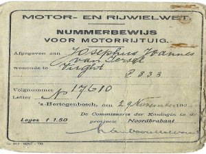Nummerbewijs N-17610 (bron: Joost van Iersel)