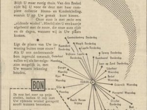 Advertentie van Van den Brekel in de Nieuwe Tilbugse Courant, 1 april 1952