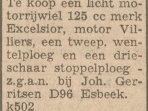 Bron: Nieuwsblad van het Zuiden van 31 mei 1949