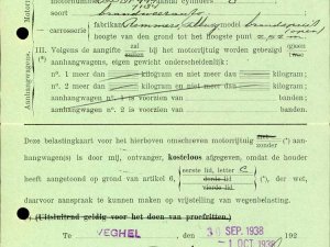 Belastingkaart Ford motorbrandspuit (BHIC, toegang 7631 inv. nr. 514, scan 51)