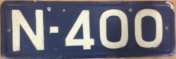 Kentekenplaat N-400