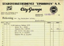 Factuur van de Hudson
