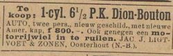 Reclame J.J. Ligtvoet (Bron: De Kampioen, 3 april 1908)