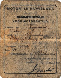 Kentekenbewijs H-40196