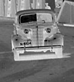 Detail (negatief) van de foto