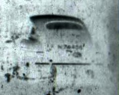 Detail van de foto in negatief