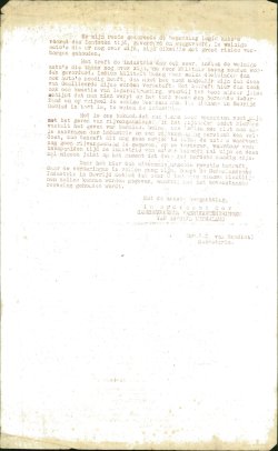 Brief van de fabrikantenkringen (BHIC, archief Militair Gezag)