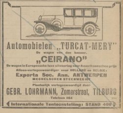 Bron: Nieuwsblad v.h. Zuiden, 14 aug. 1924