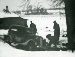 In de greppel beland bij Cuprija (Servië)