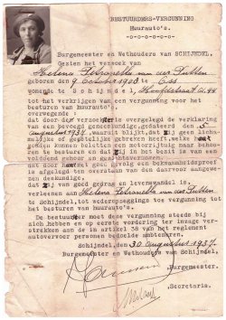 Vergunning voor Helena v.d. Putten