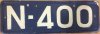 Kentekenplaat N-400
