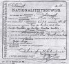 Nationaliteitsbewijs van de Rolls Royce (Collectie H. Compter)